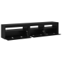 Gabinetes de TV de 2 pcs con luces LED de roble negro y madera elaborada de , Muebles TV - Ref: Foro24-3332494, Precio: 124,7...