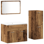 Conjunto de Muebles de Baño de 3 Piezas Madera Vieja