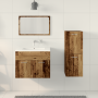 Conjunto de Muebles de Baño de 3 Piezas Madera Vieja