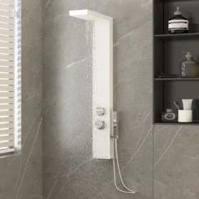 White Aluminum Shower Panel System by vidaXL, Jet nozzles for bathtubs and showers - Ref: Foro24-151415, Price: 133,11 €, Dis...