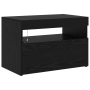 Mueble para TV 2 pcs con luces LED Madera elaborada Roble negro de , Muebles TV - Ref: Foro24-3332505, Precio: 123,90 €, Desc...
