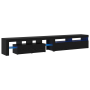 Gabinetes de TV 2 pcs con luces LED de madera elaborada de roble negro de , Muebles TV - Ref: Foro24-3332506, Precio: 203,13 ...