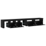 Gabinetes de TV 2 pcs con luces LED de madera elaborada de roble negro de , Muebles TV - Ref: Foro24-3332506, Precio: 203,13 ...