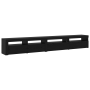 Conjunto de 3 Piezas de Mueble de TV con Luces LED Roble Negro Madera Elaborada de , Muebles TV - Ref: Foro24-3332509, Precio...