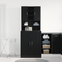 Gabinetes para Lavadoras 2 pcs Roble Negro 70.5x71.5x181.5 cm Madera Elaborada de , Accesorios para lavadoras y secadoras - R...