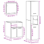 Juego de Muebles de Baño de 3 Piezas de Madera Desgastada | Foro24.es | Tu tienda online para hogar, jardín y más Foro24.es