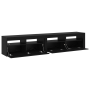 Muebles para TV 2 pcs con luces LED de roble negro y madera elaborada de , Muebles TV - Ref: Foro24-3332520, Precio: 139,77 €...