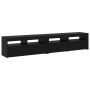 Muebles para TV 2 pcs con luces LED de roble negro y madera elaborada de , Muebles TV - Ref: Foro24-3332520, Precio: 139,77 €...