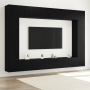 Juego de 12 Piezas de Mueble para TV montado en la pared de roble negro y madera de , Muebles TV - Ref: Foro24-3332528, Preci...