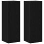 Juego de 12 Piezas de Mueble para TV montado en la pared de roble negro y madera de , Muebles TV - Ref: Foro24-3332528, Preci...