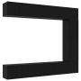 Juego de mueble para TV de 5 piezas montado en la pared de roble negro de , Muebles TV - Ref: Foro24-3332529, Precio: 250,53 ...