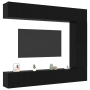 Juego de mueble para TV de 5 piezas montado en la pared de roble negro de , Muebles TV - Ref: Foro24-3332529, Precio: 250,53 ...
