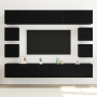 Mueble para TV de 8 piezas en roble negro montado en pared de , Muebles TV - Ref: Foro24-3332532, Precio: 252,43 €, Descuento: %