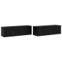 Mueble para TV de 8 piezas en roble negro montado en pared de , Muebles TV - Ref: Foro24-3332532, Precio: 252,43 €, Descuento: %
