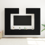 Juego de Gabinete para TV de 8 Piezas Montado en la Pared de Madera de Ingeniería de Roble Negro de , Muebles TV - Ref: Foro2...