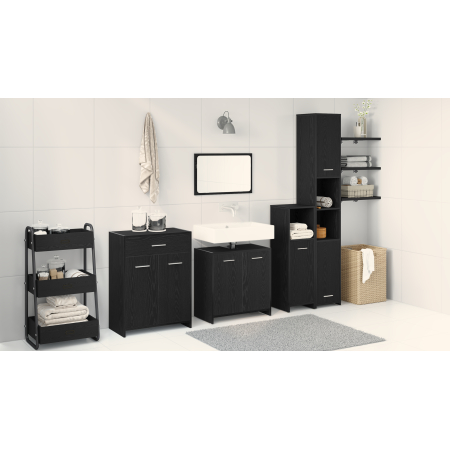 Juego de Muebles de Baño de 4 Piezas de Roble Negro de von , Badezimmermöbel - Ref: Foro24-3332592, Preis: 228,56 €, Rabatt: %