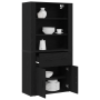 Highboard de roble negro de madera recreada de , Aparadores - Ref: Foro24-3333080, Precio: 164,68 €, Descuento: %