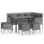 L-shaped sofa set 5 pieces with gray synthetic rattan cushions by vidaXL, Garden sets - Ref: Foro24-318579, Price: 308,39 €, ...
