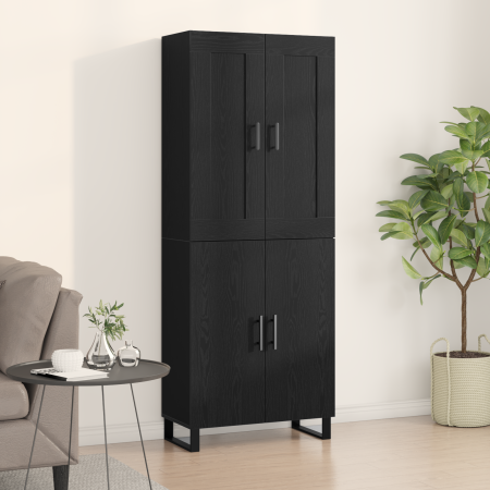 Alto Gabinete de Roble Negro 69.5x34x180 cm de Madera de Ingeniera | Foro24.es | Tu tienda online para hogar, jardín y más Foro24.es