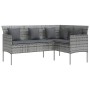 L-shaped sofa set 5 pieces with gray synthetic rattan cushions by vidaXL, Garden sets - Ref: Foro24-318579, Price: 333,66 €, ...