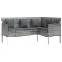 L-shaped sofa set 5 pieces with gray synthetic rattan cushions by vidaXL, Garden sets - Ref: Foro24-318579, Price: 308,39 €, ...