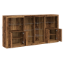 Aparador con luces LED Madera envejecida 202x37x100 cm Madera de ingeniería de , Aparadores - Ref: Foro24-3333126, Precio: 29...