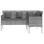 L-shaped sofa set 5 pieces with gray synthetic rattan cushions by vidaXL, Garden sets - Ref: Foro24-318579, Price: 308,39 €, ...
