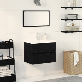 Gabinete de Lavabo con Jofaina Integrada Roble