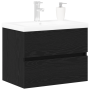 Gabinete de Lavabo  con Jofaina Integrada Roble Negro Madera Engineered | Foro24.es | Tu tienda online para hogar, jardín y más Foro24.es
