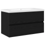 Gabinete para Lavabo  con Lavabo Integrado Roble Negro Madera Ingenierizada | Foro24.es | Tu tienda online para hogar, jardín y más Foro24.es