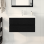 Gabinete para Lavabo  con Lavabo Integrado Roble Negro Madera Ingenierizada | Foro24.es | Tu tienda online para hogar, jardín y más Foro24.es