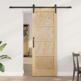 Puerta Corrediza con Juego de Hardware 73.5x198.5
