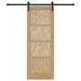 Puerta Corrediza  con Juego de Hardware 73.5x198.5 cm de Madera Sólida de Pino | Foro24.es | Tu tienda online para hogar, jardín y más Foro24.es