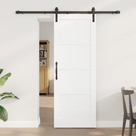 Puerta Corrediza con Juego de Hardware Blanca
