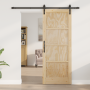 Puerta Deslizante  con Hardware 78x202 cm Madera Maciza de Pino | Foro24.es | Tu tienda online para hogar, jardín y más Foro24.es