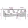 L-shaped sofa set 5 pieces with gray synthetic rattan cushions by vidaXL, Garden sets - Ref: Foro24-318579, Price: 308,39 €, ...