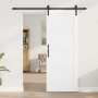 Puerta Deslizante  con Hardware Blanco 78x202 cm de Madera Sólida de Pino | Foro24.es | Tu tienda online para hogar, jardín y más Foro24.es