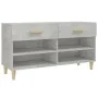 Mueble zapatero madera contrachapada gris hormigón 102x35x55 cm de vidaXL, Zapateros y organizadores de calzado - Ref: Foro24...