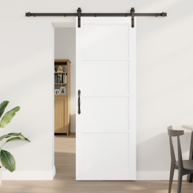 Puerta Corrediza con Hardware Blanco 78x211 cm