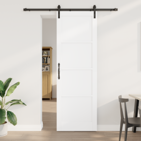 Puerta Corrediza con Set de Herrajes Blanca