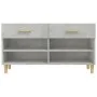 Mueble zapatero madera contrachapada gris hormigón 102x35x55 cm de vidaXL, Zapateros y organizadores de calzado - Ref: Foro24...