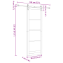 Puerta Corredera  con Juego de Herrajes 83x232 cm de Madera Maciza de Pino | Foro24.es | Tu tienda online para hogar, jardín y más Foro24.es
