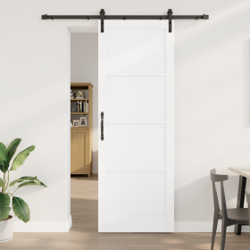 Puerta Deslizante con Set de Herrajes Blanca