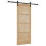 Puerta Deslizante Juego de 2 Natural y negro Madera de Pino Maciza | Foro24.es | Tu tienda online para hogar, jardín y más Foro24.es