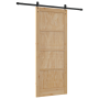 Puerta Deslizante Juego de 2 Natural y negro Madera de Pino Maciza | Foro24.es | Tu tienda online para hogar, jardín y más Foro24.es