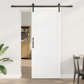Puerta Deslizante con Juego de Hardware Blanca