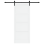 Puerta Deslizante  con Juego de Hardware Blanca 86x211 cm Madera Maciza Pino | Foro24.es | Tu tienda online para hogar, jardín y más Foro24.es