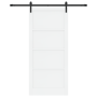 Puerta Deslizante  con Set de Hardware Blanca 93x211 cm Madera Sólida de Pino | Foro24.es | Tu tienda online para hogar, jardín y más Foro24.es