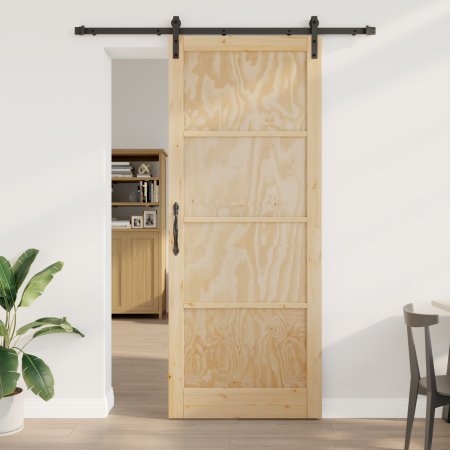 Puerta Deslizante  con Juego de Herrajes 93x232 cm de Madera Maciza de Pino | Foro24.es | Tu tienda online para hogar, jardín y más Foro24.es