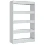Shelving unit/divider in glossy white engineered wood, 80x30x135 cm by vidaXL, Bookcases and shelves - Ref: Foro24-811715, Pr...